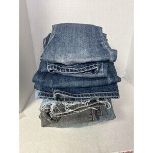 Jeans Legs Upcycle Crafts Art Denim Just Under 5lbs Various Brands Sizes